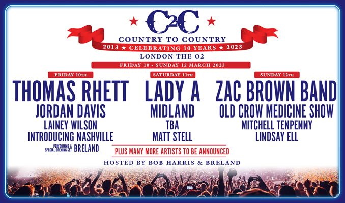 Country To Country 2023 Tickets In London At The O2 On Sun Mar 12 