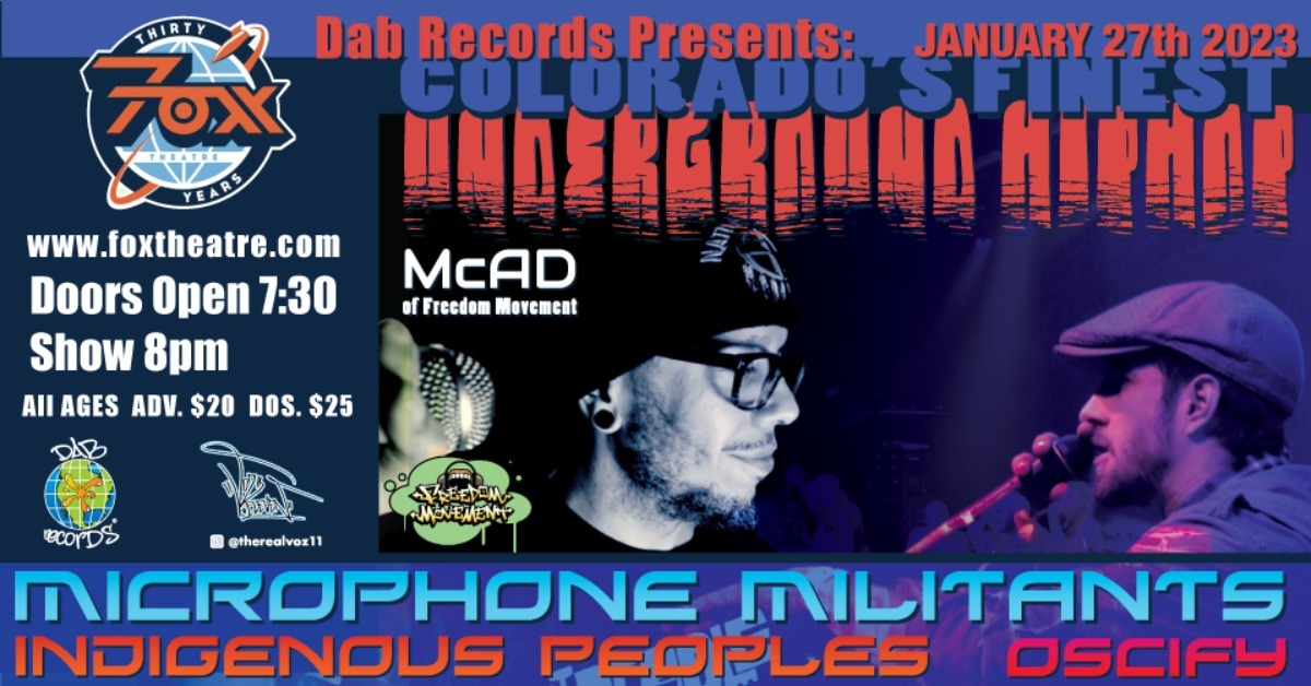 Colorado's Finest Underground Hip Hop feat. Microphone Militants and More