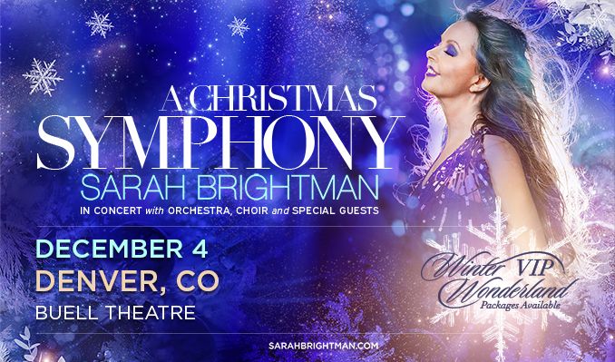 Sarah Brightman: A Christmas Symphony tickets at Temple Hoyne Buell Theatre in Denver