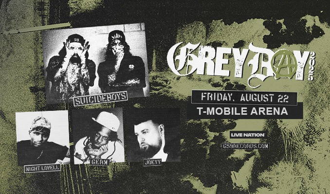 $UICIDEBOY$ present Grey Day Tour 2025 w. Night Lovell & more tickets at T-Mobile Arena in Las Vegas