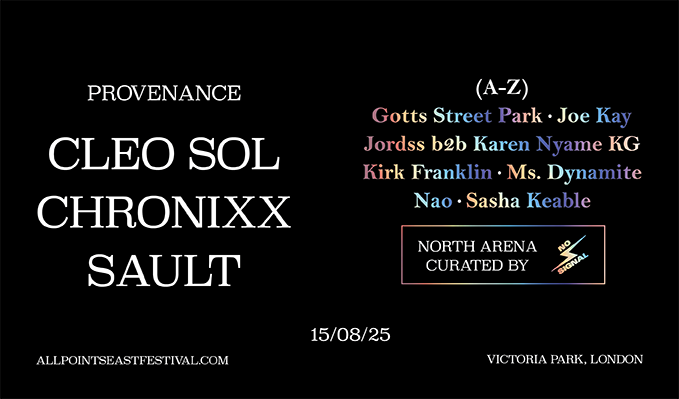 Cleo Sol, Chronixx, SAULT tickets at Victoria Park in London