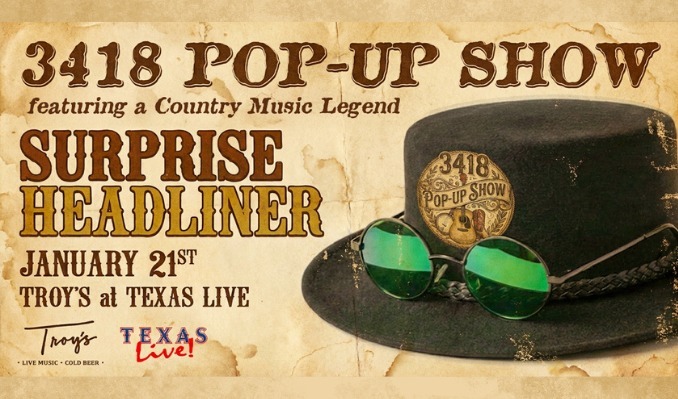 The 3418 Pop-Up Show - Arlington - Troys - Wed, Jan 21, 2026, 08