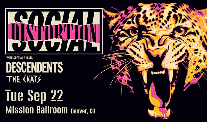 Social Distortion - Denver - Mission Ballroom - Tue, Sep 22, 2026