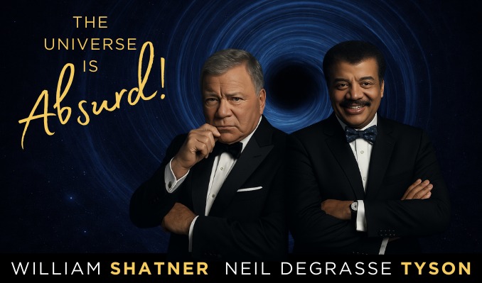 Main image for event named The Universe is Absurd! An Evening with William Shatner and Neil deGrasse Tyson