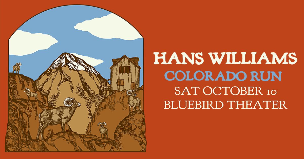 R.V.ウィリアムズ:歌劇「天路歴程」ロンドン•フィル/A.ボールト72年US盤 Hans Williams - Denver - Bluebird Theater - 2026年10月10日(土) 21