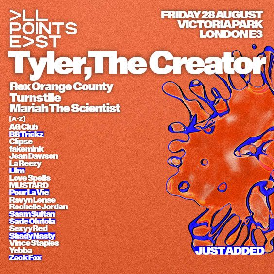 Tyler, The Creator - London - Victoria Park - Fri, Aug 28, 2026