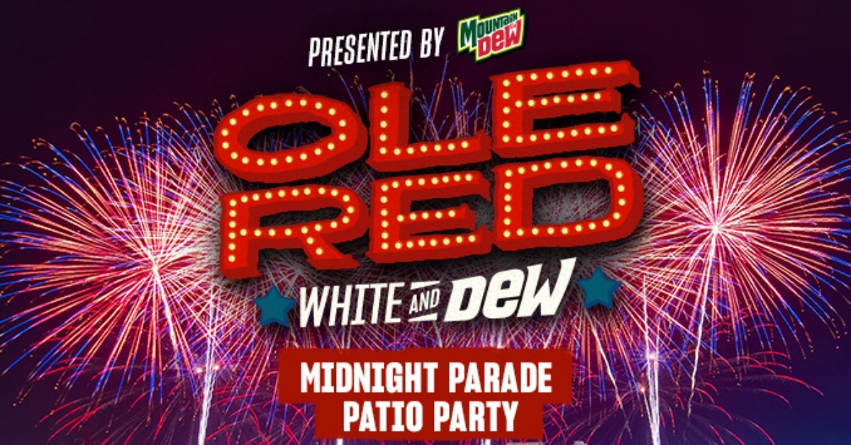 Ole Red White and Dew Midnight Parade Patio Party - Gatlinburg