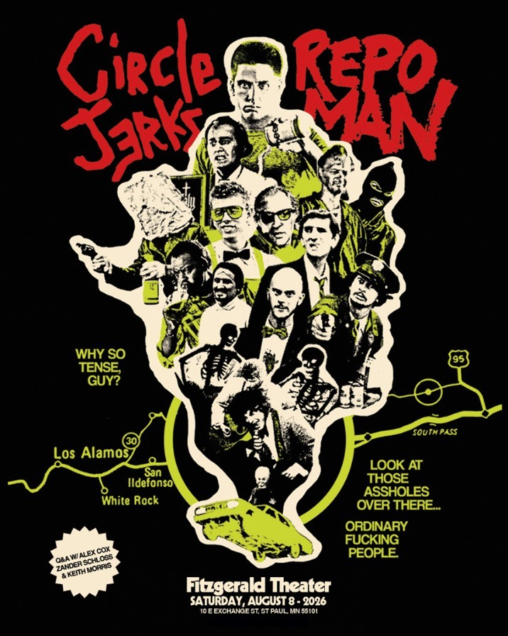 circle jerks サークルジャークス　2026 来日　ポスター　サイン Circle Jerks x Repo Man – Film Screening & Live Performance - St