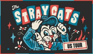 ロカビリーSTRAY CATSストレイ キャッツ 活動初期巨大ポスター62×89 uploadedimage-