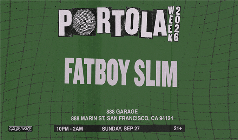 Fatboy Slim - San Francisco - 888 Garage - Sun, Sep 27, 2026, 10